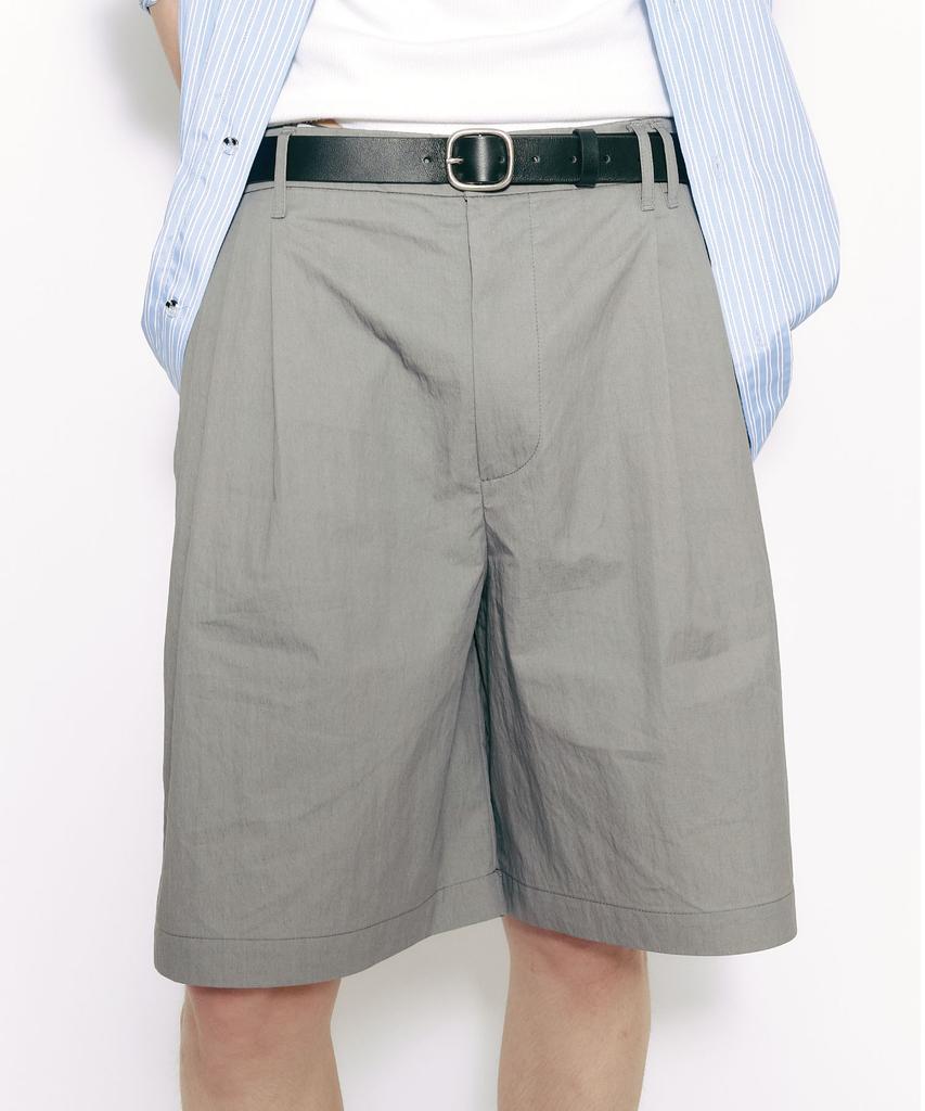 FRAGE Double Loop Elastic Half Pants - Gray