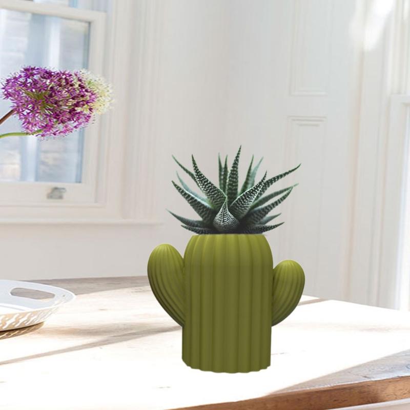 Nonstick Cactus Shape Pen Holder Mold Flower Pot Silicone Mold DIY Crafts Ornament Tool DIY Succulent Planter Mold