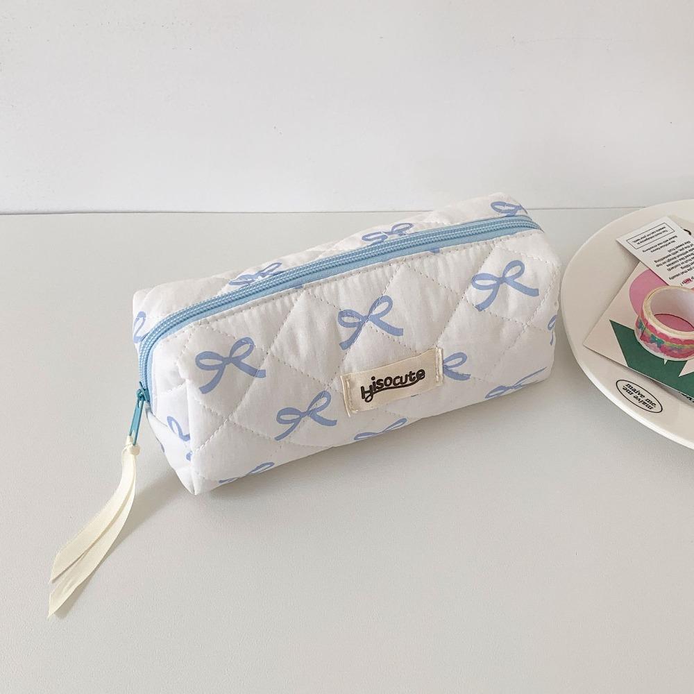 Large Capacity Stationery Bag Bowknot Cosmetic Bag Creative Stationery Organizer  Gift