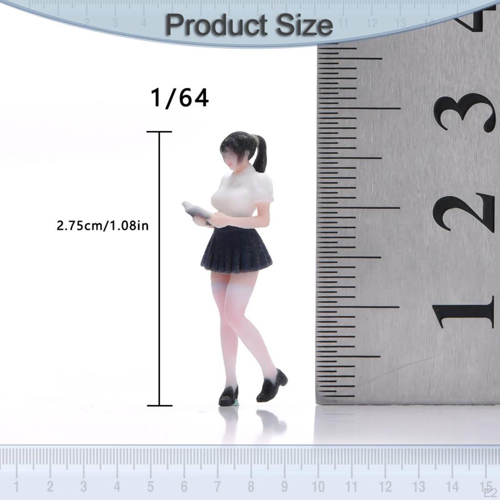 1/64 Female Figure Miniature Human Model for Scene