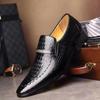 Mens Crocodile Pattern Leather Shoes Big Size Embossed Dress Shoes