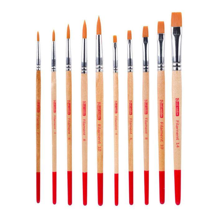 Pinceaux - Art Creation - 10 pièces - Synthétiques - Aquarelle - Mixte