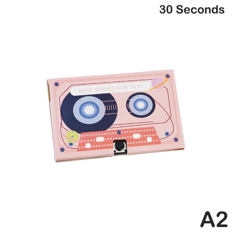 Hilsningskort med opptaksfunksjon DIY-hilsenspostkort lyd 30/60 sekunder talebrikke lydopptaker musikkgave leketøy