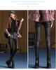 Women's High Waist Matte PU Leather Fleece-Lined Slimming Pants - Winter Base Layer