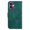 For iPhone 16 Plus Stand Case Cute Tiger Imprint Leather Wallet Phone Cover