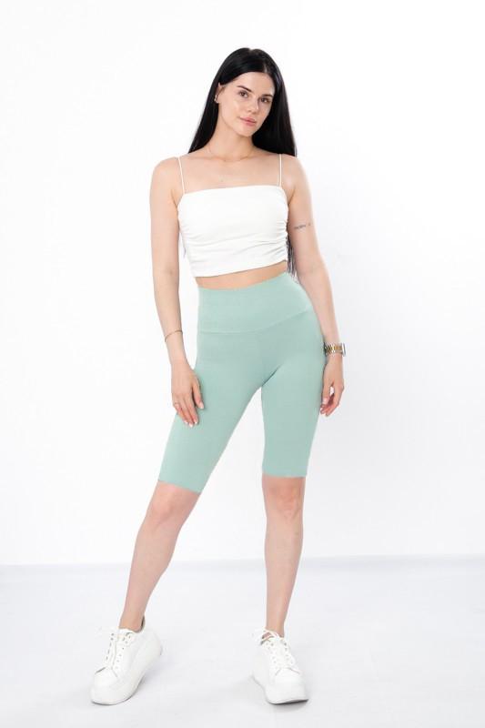 Women’s High-Waisted Rib Knit Shorts – Soft & Stretchy for Sport & Leisure, Summer, 3385-133 HC