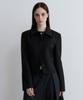 Suare Women Wool Thin Crop Jacket Black