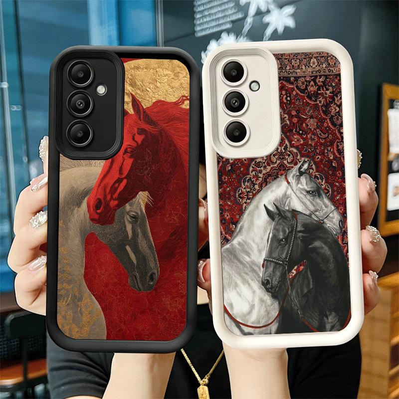 Phone Case for Samsung Galaxy A17 A16 A15 A14 A13 Horse Art Aesthetics A56 A36 A26 A55 A35 A25 A54 A34 A24 A53 A33 A23 A07 A06