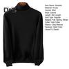 Herbst Winter Herren Pullover Stehkragen Strick Dick Elastisch Lange Ärmel Warm Einfarbig Bodenbildung Strickwaren Locker Alltagskleidung Business Pullover