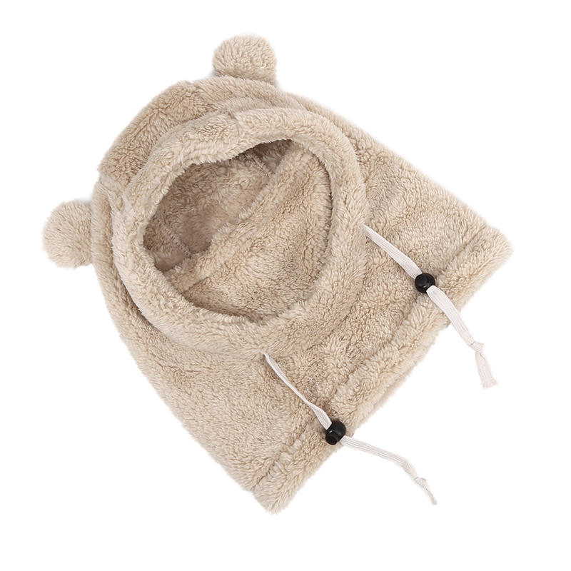 Children Hooded Beanie Winter Plush Kids Boys Girls Windproof Warm Face Cover Helmet Cap Warm Hat