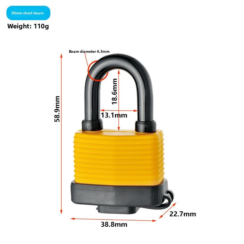 

Waterproof Same Lock Outdoor waterproof, dustproof, and sandproof yellow multi-layer lock Same Key Electricity Box Lock