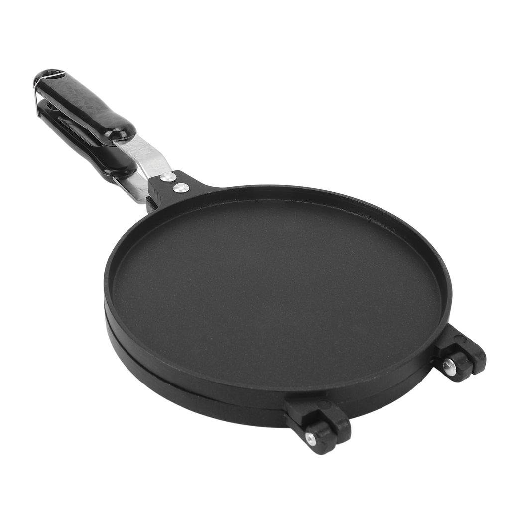 Pánev na lisování vaječných rolí Nepřilnavý hliník na sporák Lis na tortilly s rukojetí pro kuchyň 6,8 palce Lesklý styl