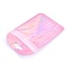 50Pcs 4 Styles Laser Packaging Bag Flat Cosmetic Bag Holographic Mini Bags