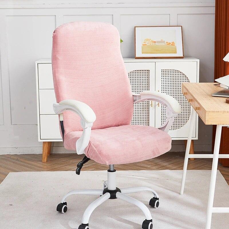 Fløyel Kontorstoltrekk Spandex Datastoltrekk Elastisk Lenestol Setetrekk Gamingstoler Trekktrekk Housse De Chaise