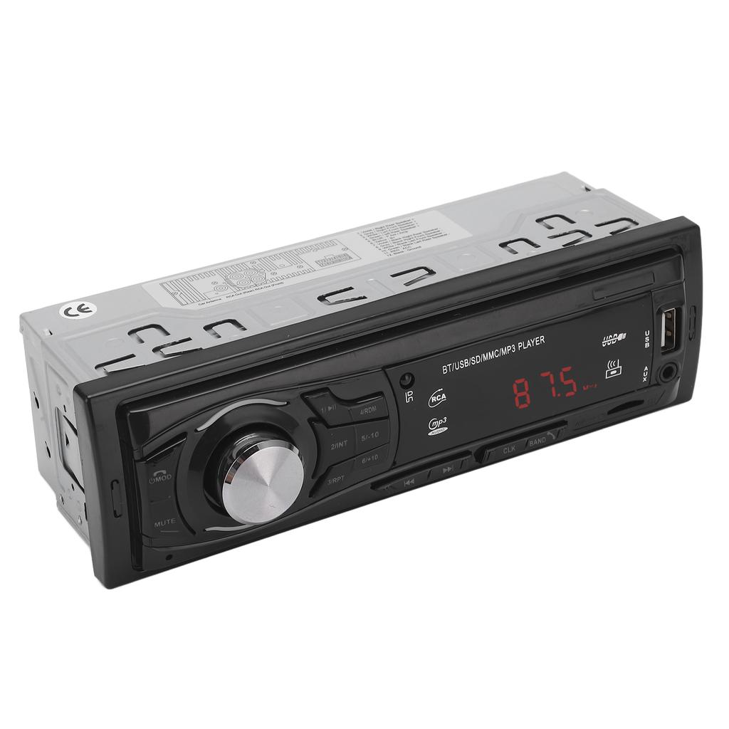 Car Bluetooth MP3 LED Stereo Music Player Multimedia Support U Disc USB Steering Remote Control