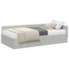 Corner Bed Frame with Mattress Other 2 Pcs Light Grey Velvet