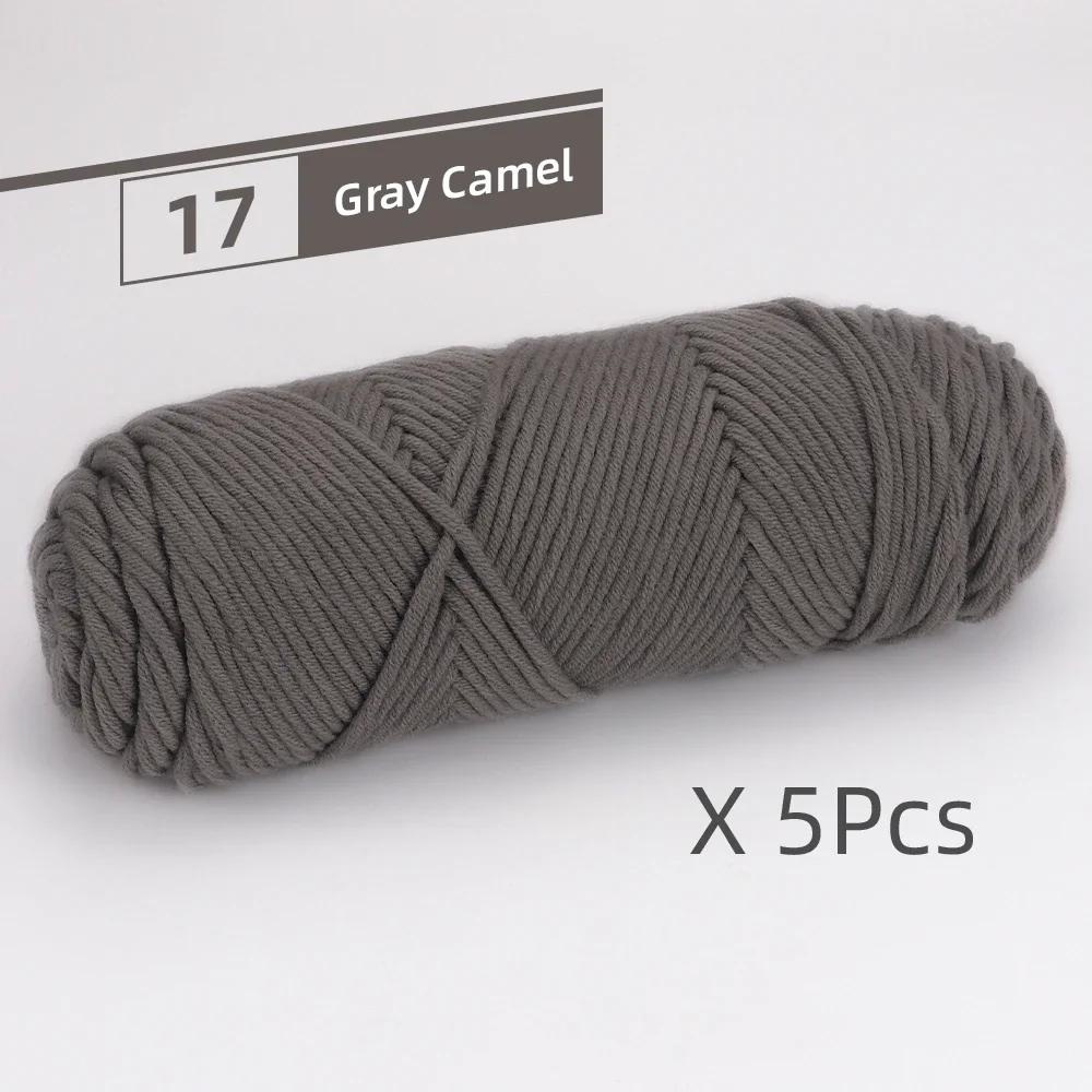 5 Pcs Cotton Select Yarn 17.63oz/500g, Light Worsted Thick Yarn for Knitting Baby Wool Crochet Scarfcoat Sweater Weave Thread