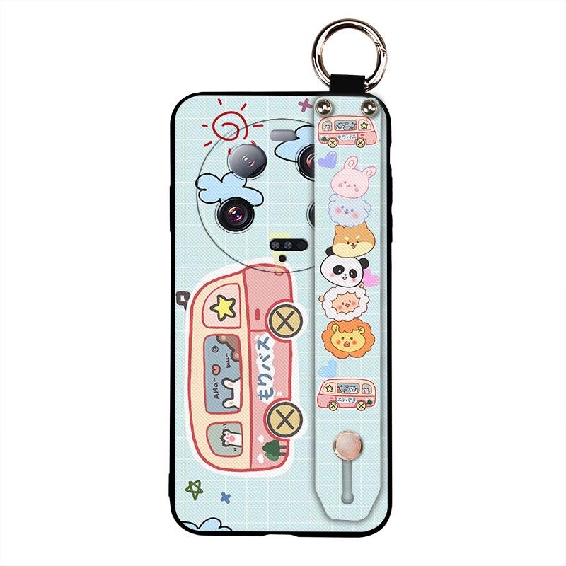 Cartoon Soft case Phone Case For Xiaomi 13 Ultra Lanyard Anti-knock Protective Ring Silicone Wristband Durable Cute