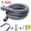 1.5/2/3/4M PVC Washing Machine Dishwasher Drain Waste Hose Extension Pipe With Bracket Set Wash Machine Ablaufschlauch #W0