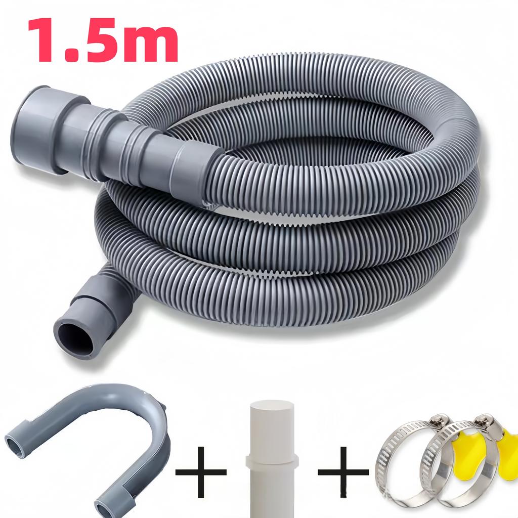 1.5/2/3/4M PVC Washing Machine Dishwasher Drain Waste Hose Extension Pipe With Bracket Set Wash Machine Ablaufschlauch #W0