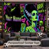 Bride of Frankenstein Personalized Tapestry Support Custom Name, Wall Art Home Decoration