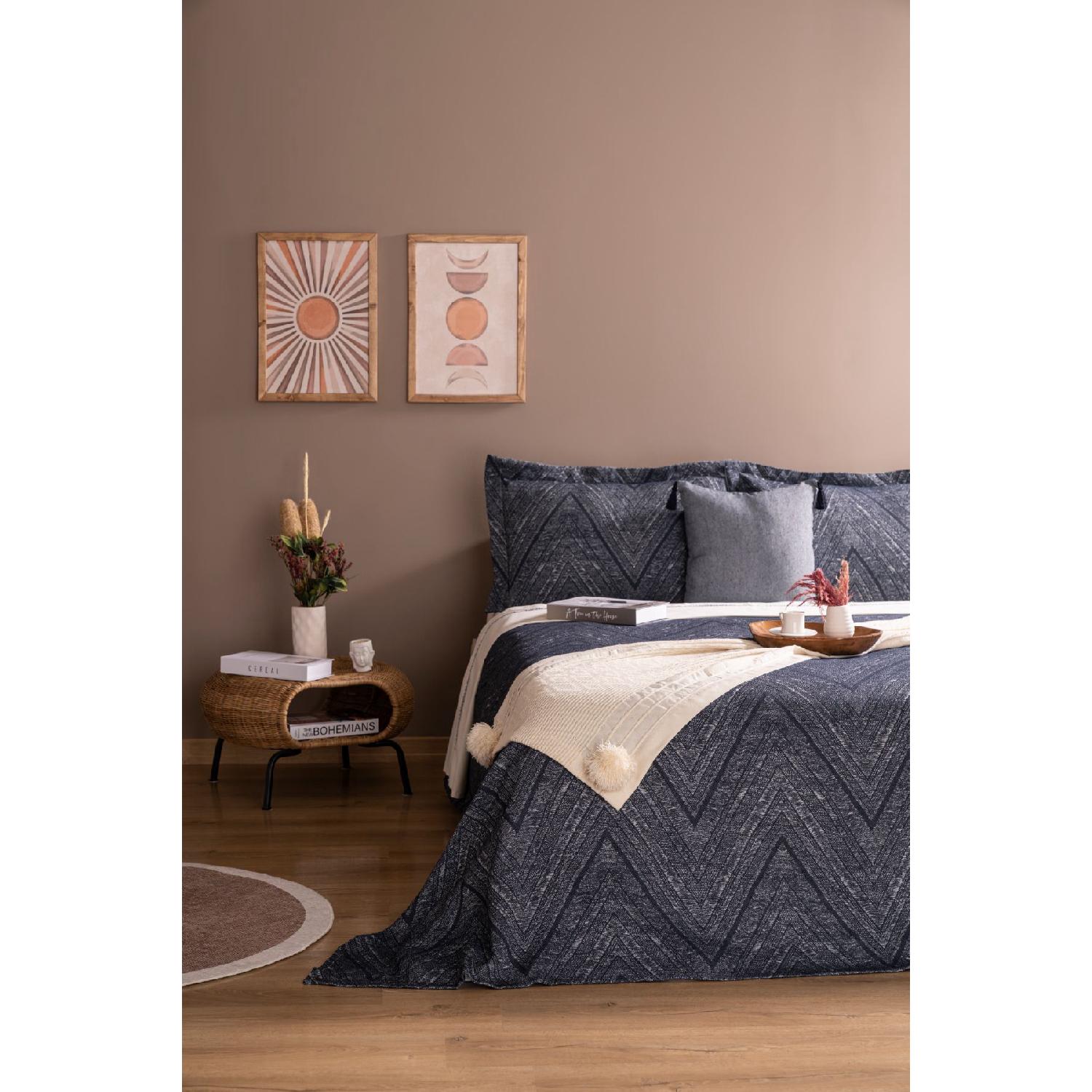 

Ada Double Bed Cover Set Navy Blue Daily Multi -purpose Pike Cover Set - Stylish Box And Package Темно-синій