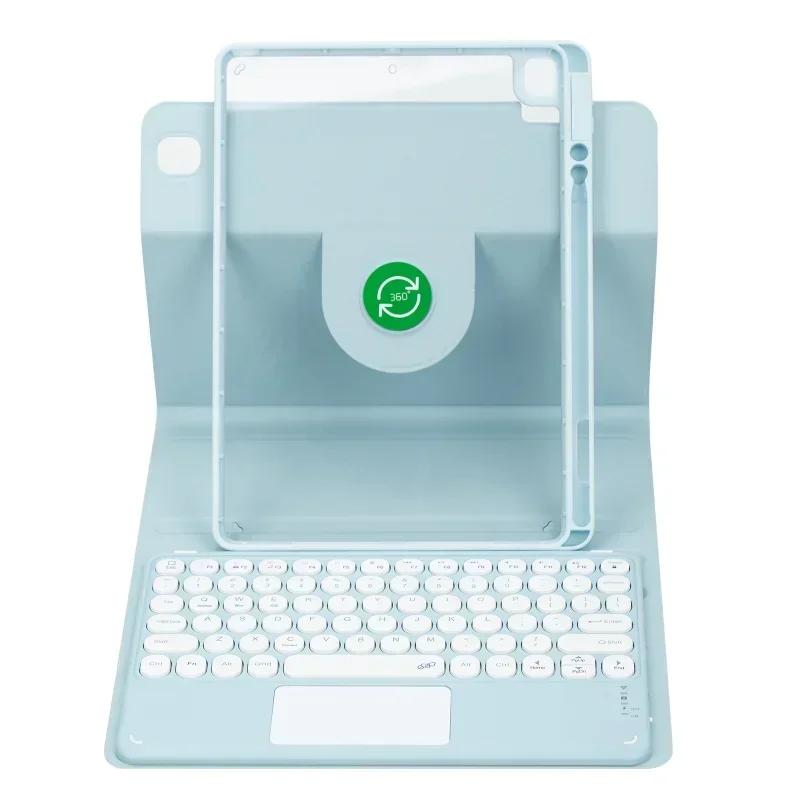 Funda con Teclado Táctil para iPad 11 Funda A16 Funda con Rotación 360° para iPad 11ª Generación Funda Cubierta con Ranura para Lápiz