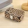 Leopard Print Jewelry Box With Pu Leather And Velvet For Travel And Gift Giving