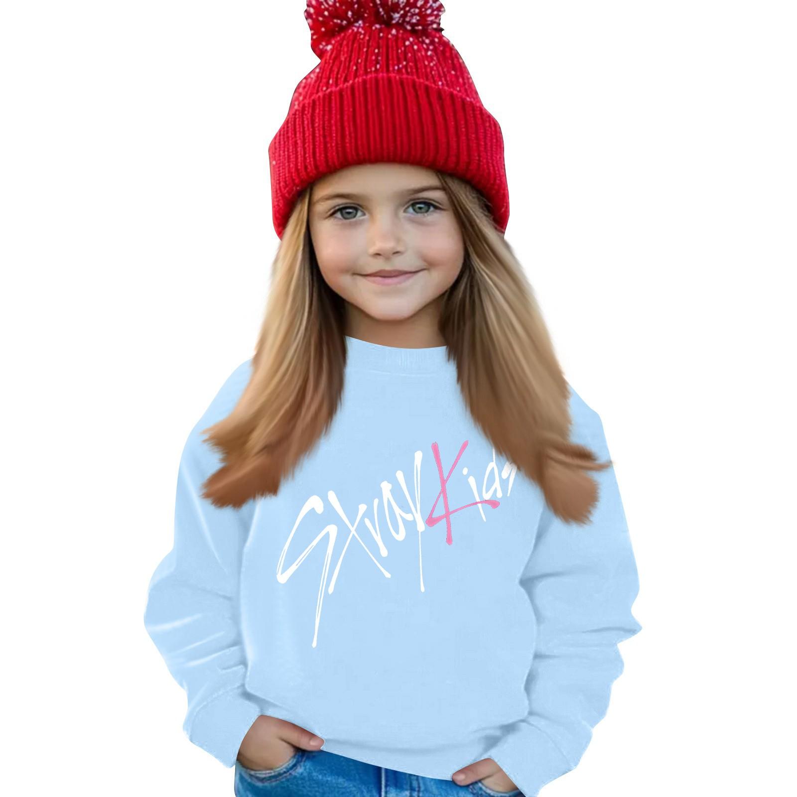 

Детский модный повседневный топ с принтом, пуловер, толстовка 110