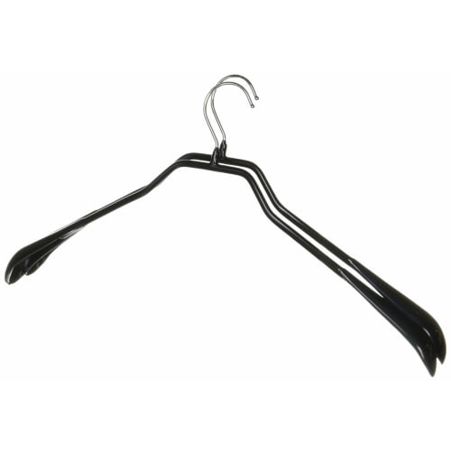MAWA No-Slip Hangers for Suits and Coats, Body Forms, Women's and Men's Sizes L, Set of 2, Black, MA4421-2