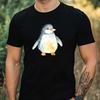 T-Shirt Herren Pinguin Aquarell Motiv Baumwolle Größe XS bis 5XL