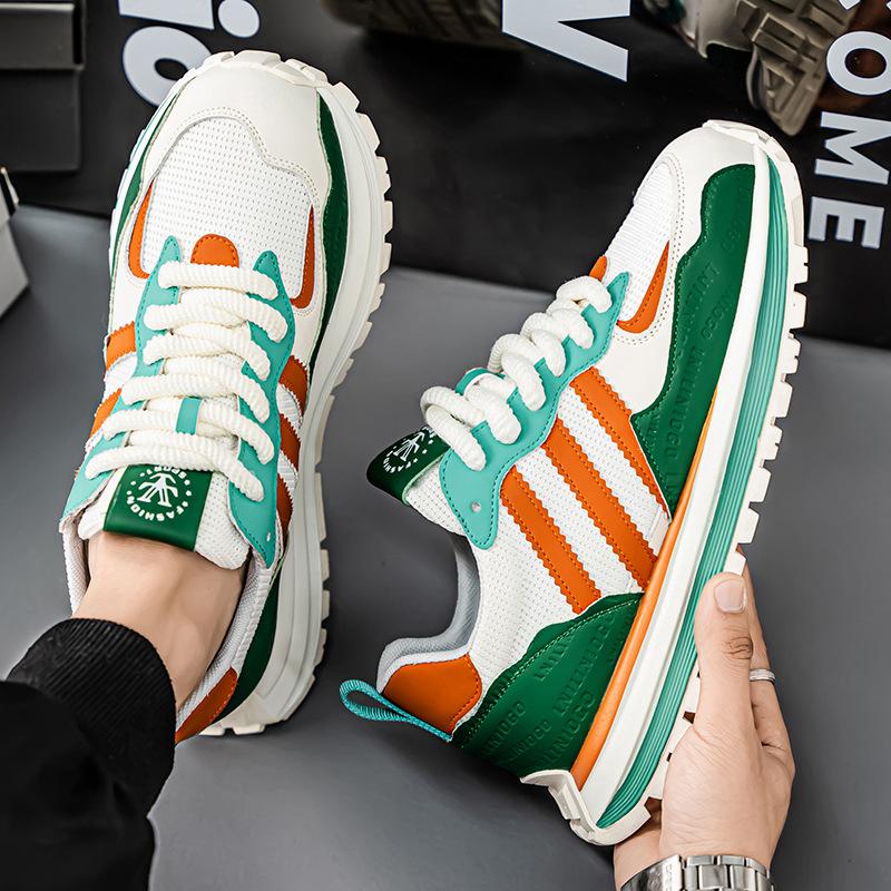 Popular Sports Men's Shoes New Colorful Fashion Versatile Casual Shoes Trendy Platform Korean Version Board Shoes Mesh Forrest Gump Shoes