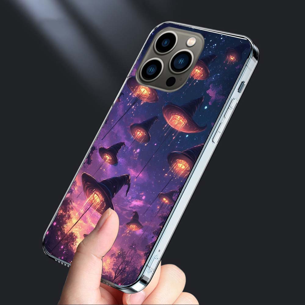 

Halloween Wizard Hat Horror Fun Phone Case For Iphone 16E 15 Pro 14 Plus 17E 16 17 Pro Max Air 11 12 13 Mini Shockproof Capa iPhone 14
