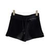 Shorts de Outono de Cintura Alta Estilo Street com Fenda e Cordão