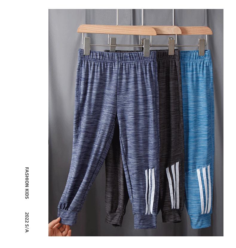 Kids' Ice Silk Joggers: Lightweight, Stretchy Sports Pants for Boys and Girls, Perfect for Spring/Summer Casual Wear and Autumn Comfort.