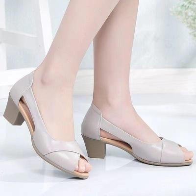2024 Hochwertige Damen Schuhe Peep Toe Damen Sandalen Mode Flach Büro und Karriere Neue Peep Toe Sandaletten Zapatos