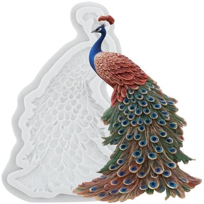 Peacock Silicone Mold Peacock Fondant Molds Cake Decorating Tools Theme Cake Dessert Decorated Chocolate Candy Mold