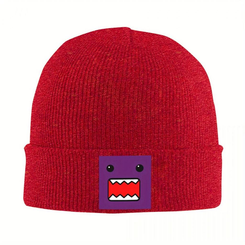 Neue Neue Domo Kun Puppe Mützen Lila Coole Kappen Erwachsene Unisex Hippie Mützen Beanie Hüte Frühling Individuelle Kopfbedeckung Mütze