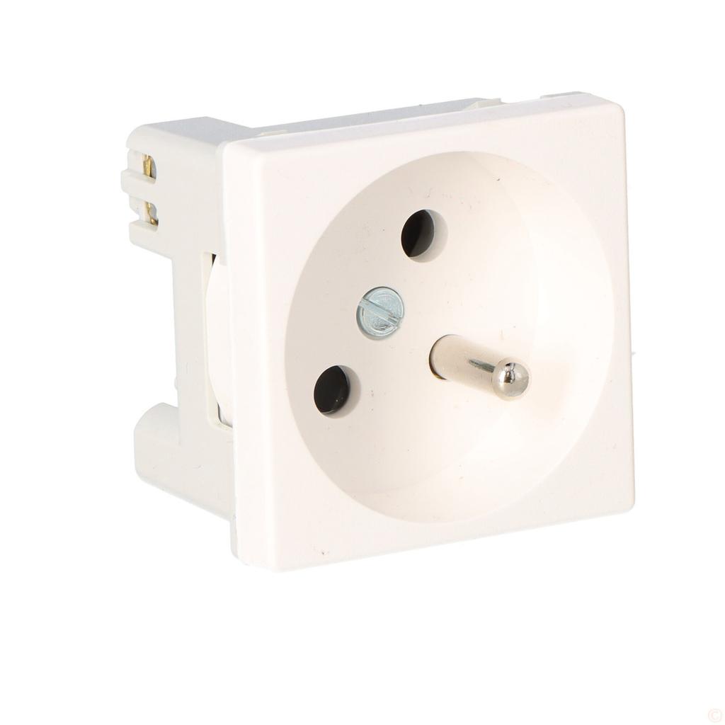 K45 Socket with Grounding 16A/230V~, White