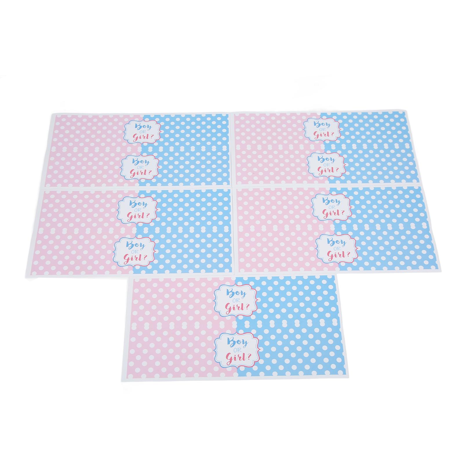 5PCS Water Bottle Labels Self Adhesive Blue Pink Boy Or Girl Bottle Labels Custom Bottle Labels for Student for Party