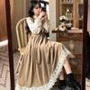 Women's Autumn New French Retro Bow Dress College of Arts and Art Style Sweet Age-reducing Big Swing Dress