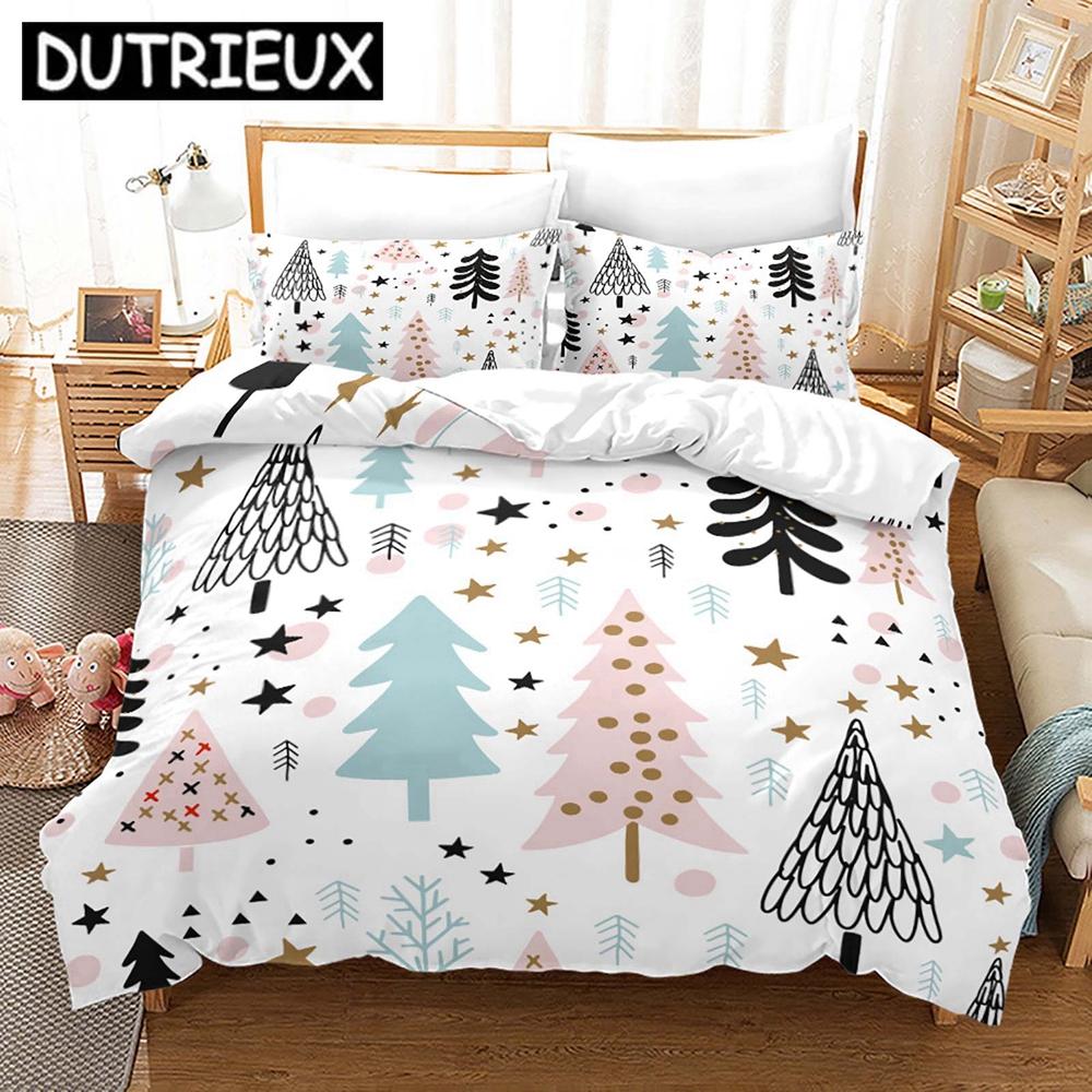 New Merry Christmas 3D Printed Bedding Set Duvet Covers Pillowcases Comforter Bedding Set Bedclothes Bed Linen 21