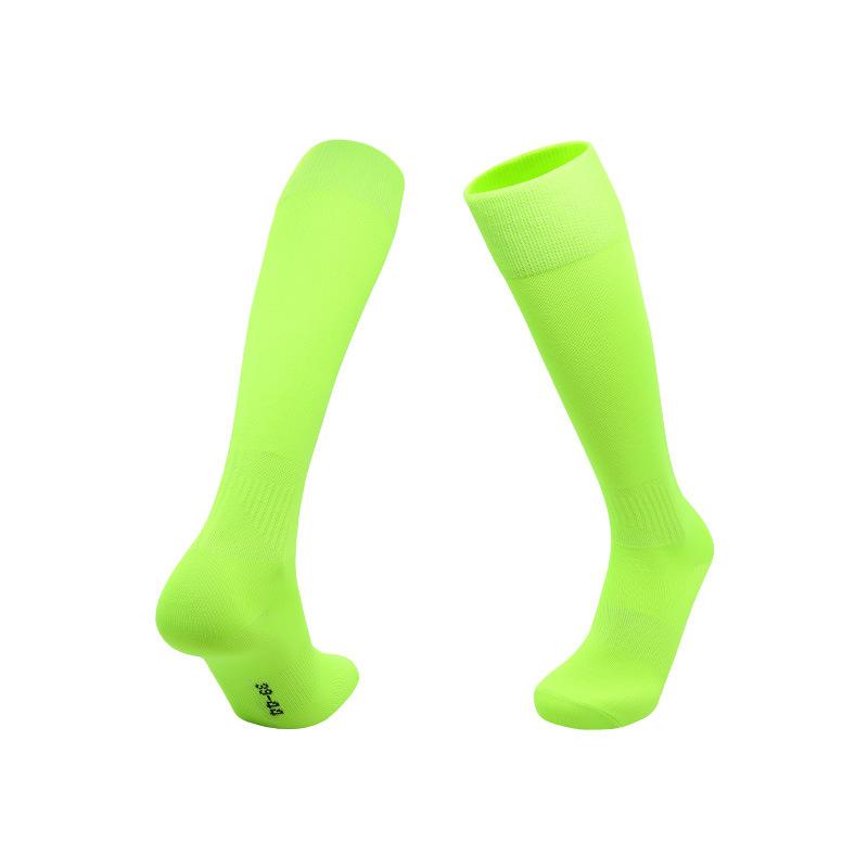Summer Thin Solid Color Football Socks Adult Sweat-Absorbing And Breathable White Stockings Men'S Non-Slip Sports High Socks