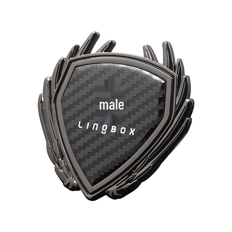 Lingbao Coco Uni Car Metal Badge: Decorative Sticker for Car Body, Side Window, or Trunk