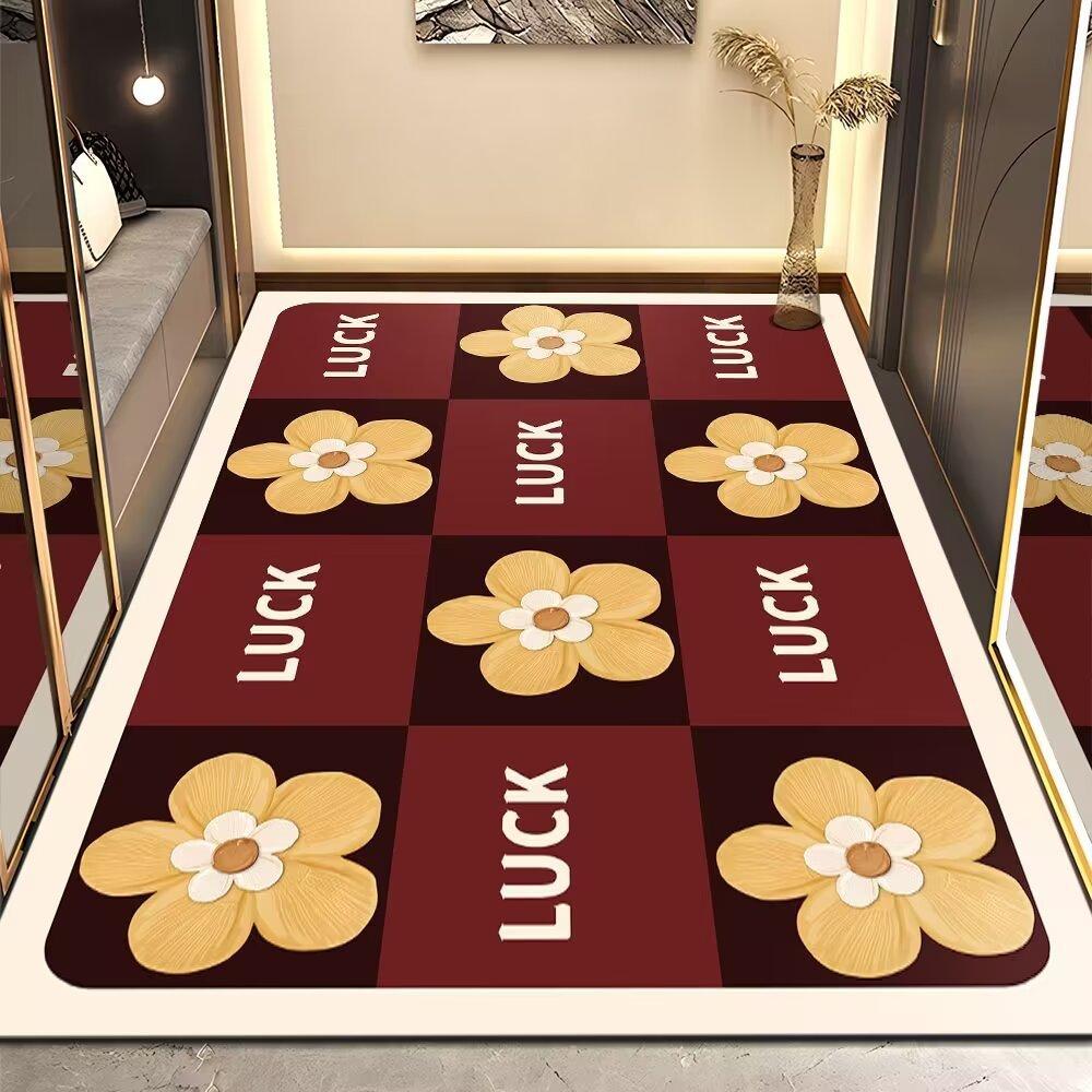 

Cartoon Small Flower Floor Mat Hallway Anti Slip and Dirt Resistant Door Mat Bathroom Absorbent Quick Drying Foot Mat 40 * 60cm