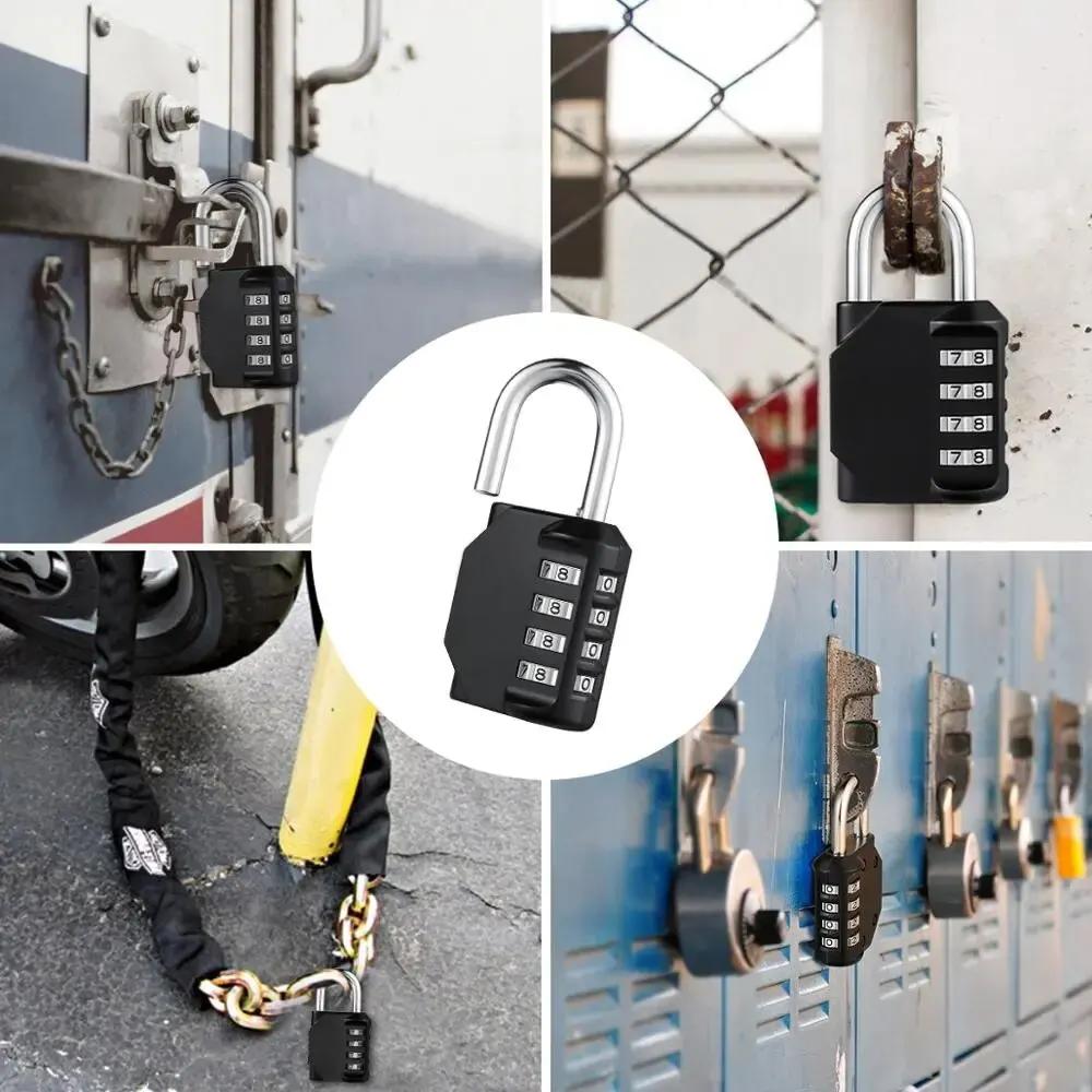 Mini ORIA Combination Padlock 4-Digit Waterproof Outdoor Door Lock Suitcase Bag Locker Window Packing Box Cabinet