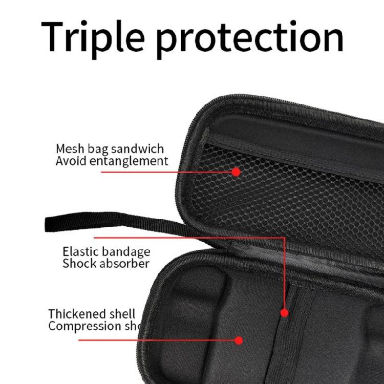 Bag with Pocket Handheld Game Console Carry Case Scratchproof Case Shockproof Storage Box for RG406H RG 406H Black