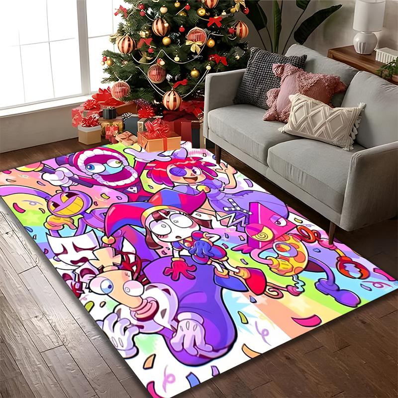 1pc The Amazing Digital Circus Carpet for Room Floor Mat, Comfortable Office Chair Printed Area Rug, Beautiful Hotel Rug