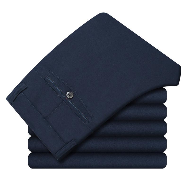 

Men s Summer Cotton Casual Pants – Lightweight, Mid-Rise, Straight-Leg, Suitable for Middle-Aged and Elderly 33 тёмно-синий