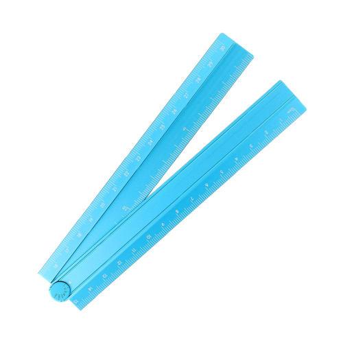 uxcell 30cm Folding Straight Ruler, Metric Aluminum Alloy Protractor, Foldable Angle Ruler, Geometry Measuring Tool for Architects, Artists, and Offic